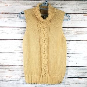 Melrose Studio Camel Brown Sleeveless Sweater